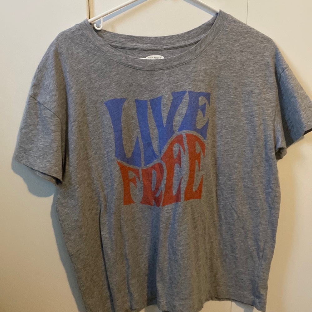 OLD NAVY grey t-shirt, cotton, worn once.